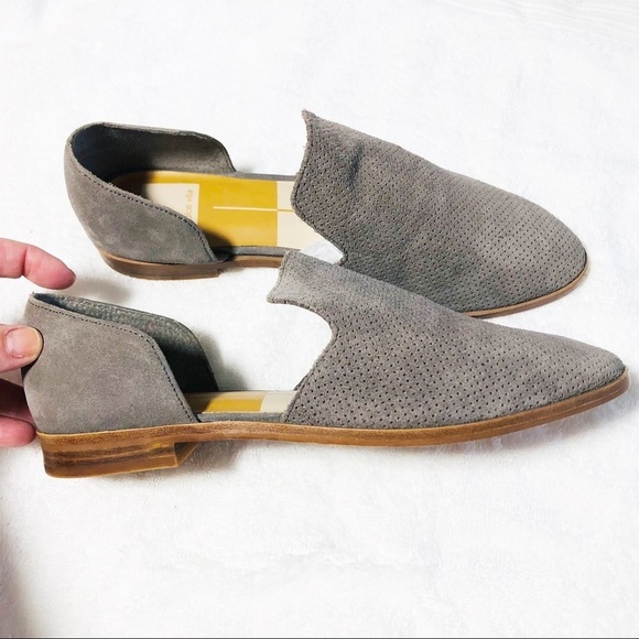 🔥MOVING SALE🔥 Dolce Vita gray Cody perforated suede slip on D’orsay flats sz8.5 - Picture 9 of 11